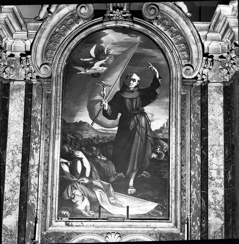 Santo alla battaglia di Belgrado contro i turchi - Chiesa di S. Francesco d'Assisi a Ripa Grand, Roma